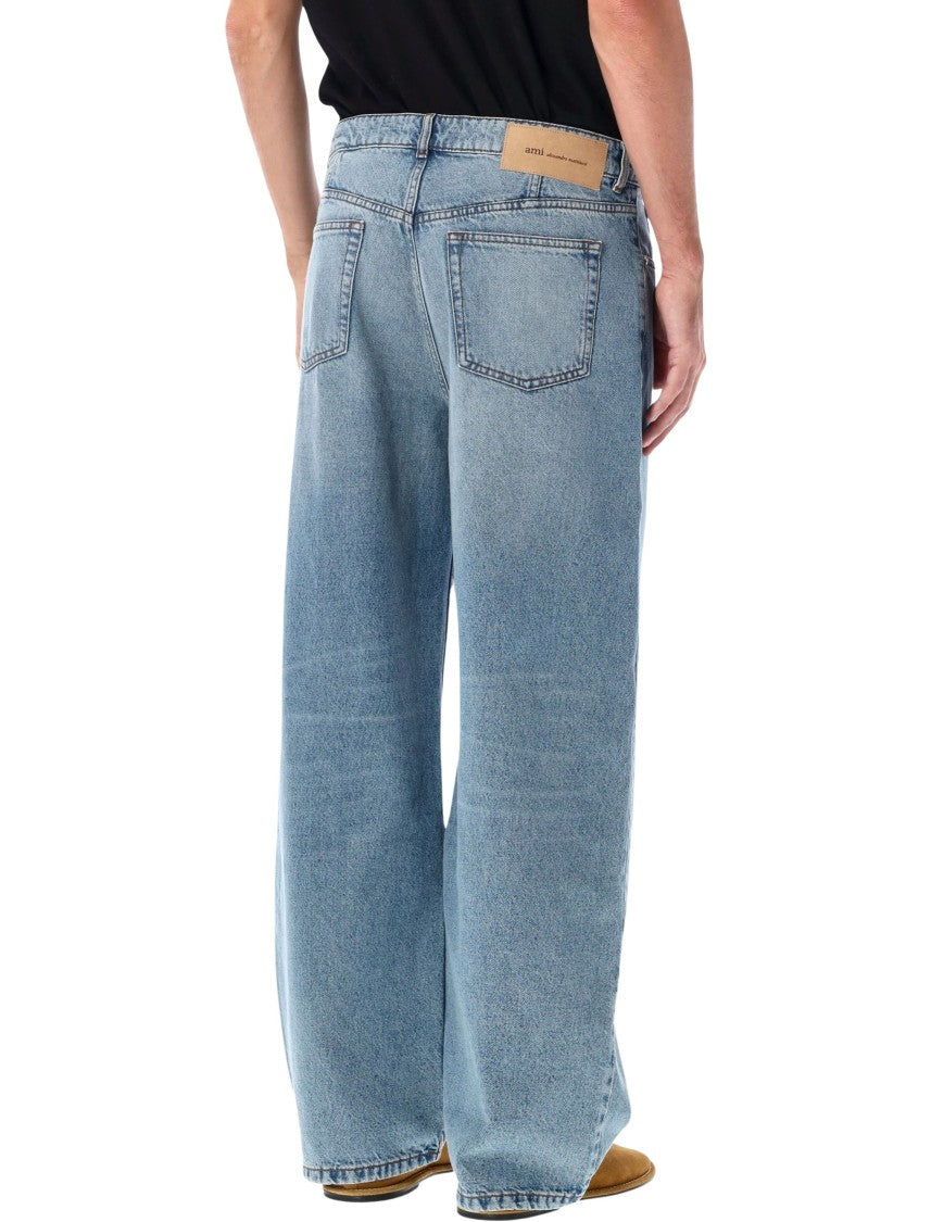 Ami Paris Baggy Fit Denim Jeans