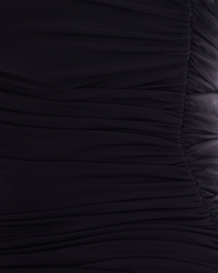 Elisabetta Franchi Black Draped Jersey Crêpe Body