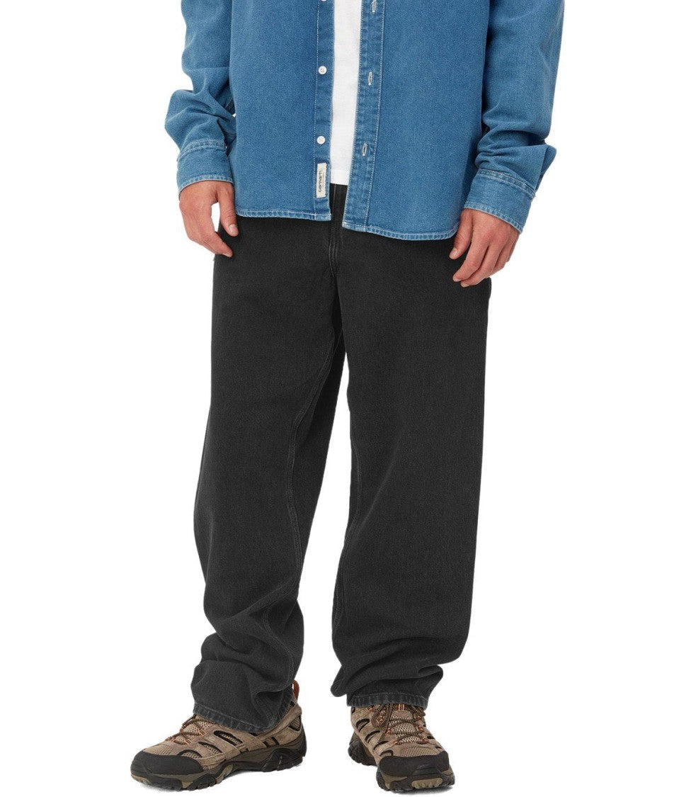 Carhartt Wip Single Knee Stone Washed Black Jeans
