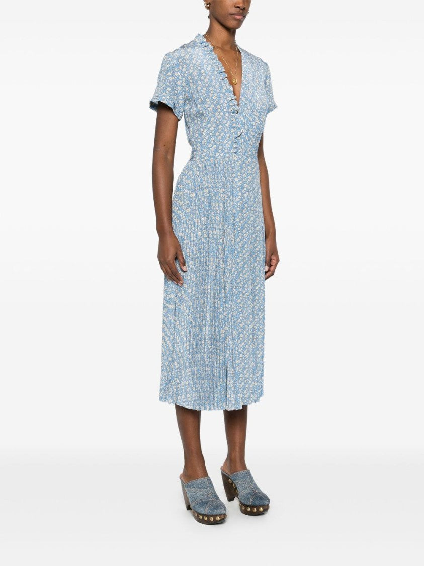 Ermanno Scervino Floral Print Wrap Midi Dress