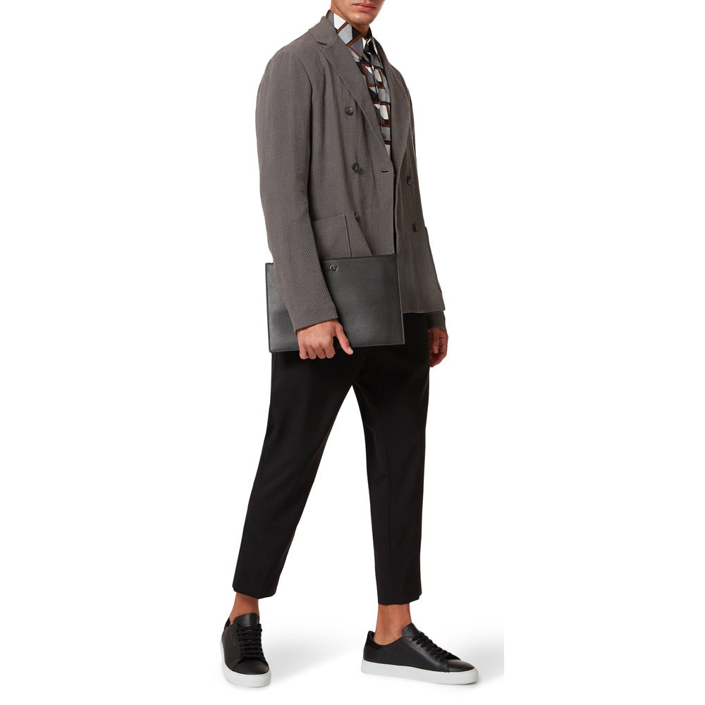 Roderer Award Medium Pouch - Italian Leather Black