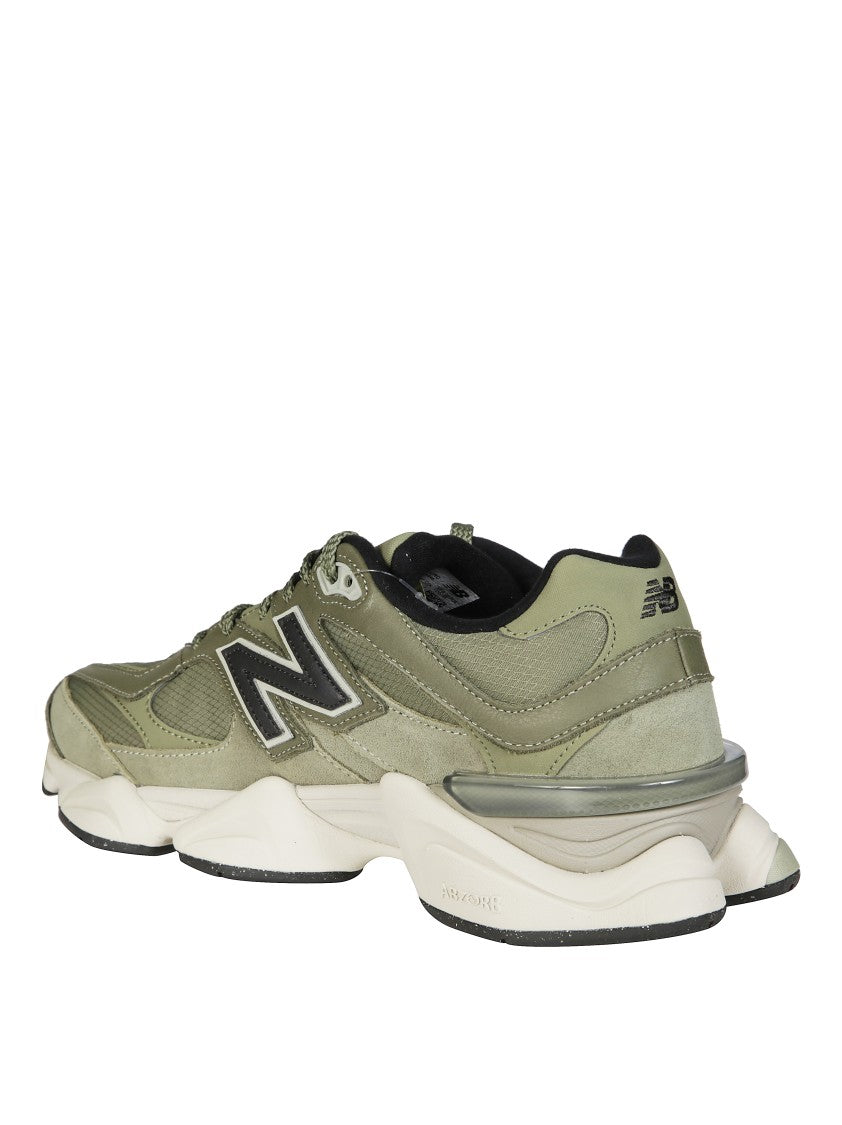 New Balance Layered Olive Green Sneakers With Chunky Sole And Signature Logo