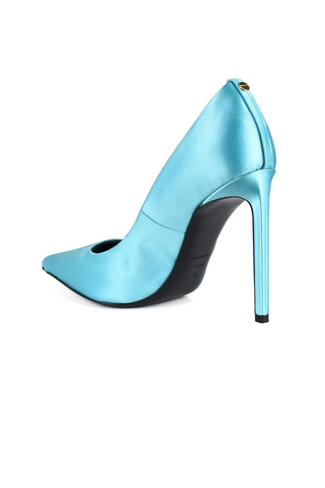 Tom Ford Blue Satin Pumps With Pointed Toe