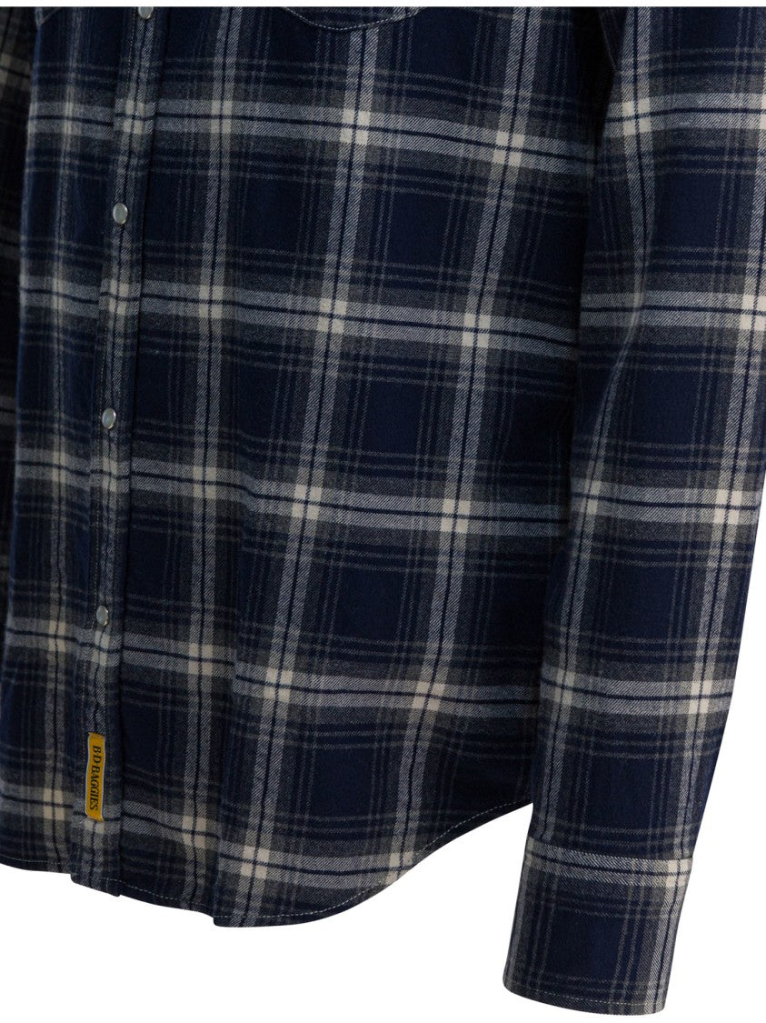 B.D. Baggies Plaid Design Texas Shirt With Classic Collar
