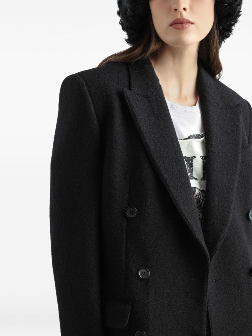 Dolce & Gabbana Double-Breasted Tailored Wool Jacket With Sharp Lapels