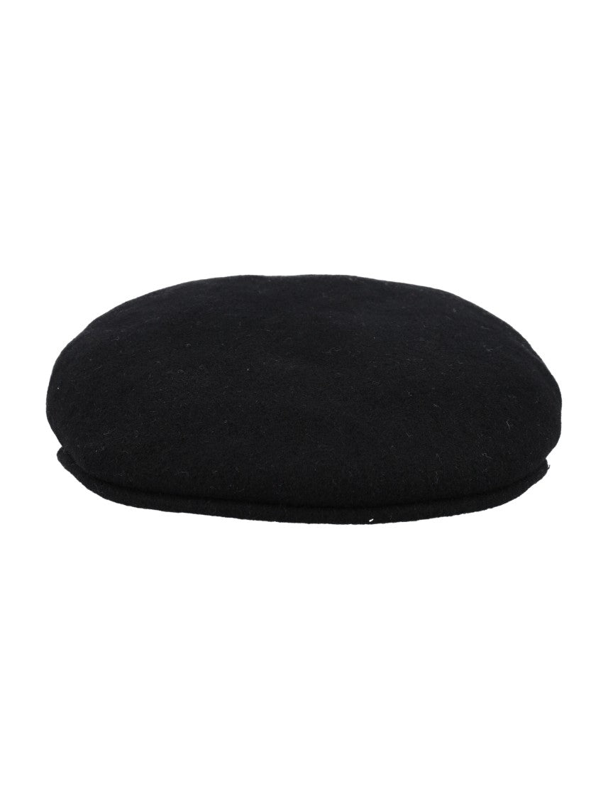 Marine Serre Smooth Black Wool Beret