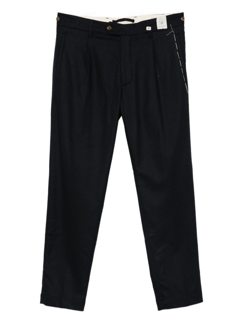 Myths Tailored Blue Trousers With Classic Waistband