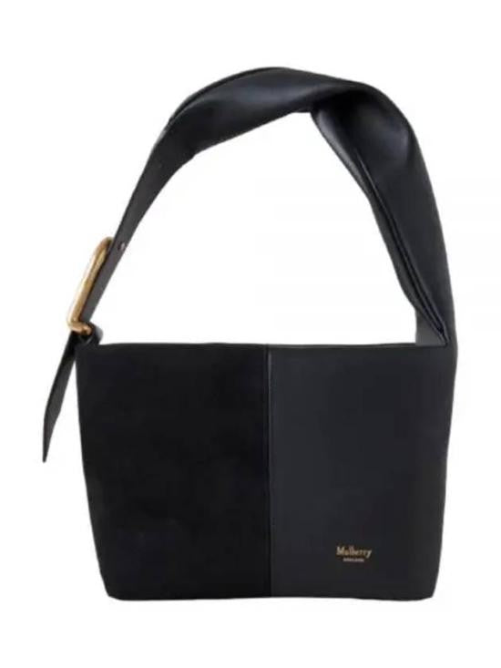 Mulberry Sleek Black Tote Bag With Padded Handle And Gold-Tone Detail