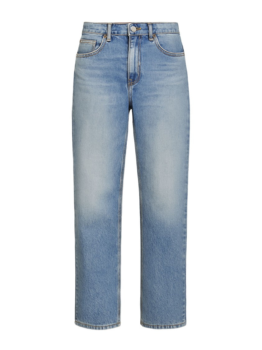 Max Mara Light Blue Cotton Denim Oversized Jeans