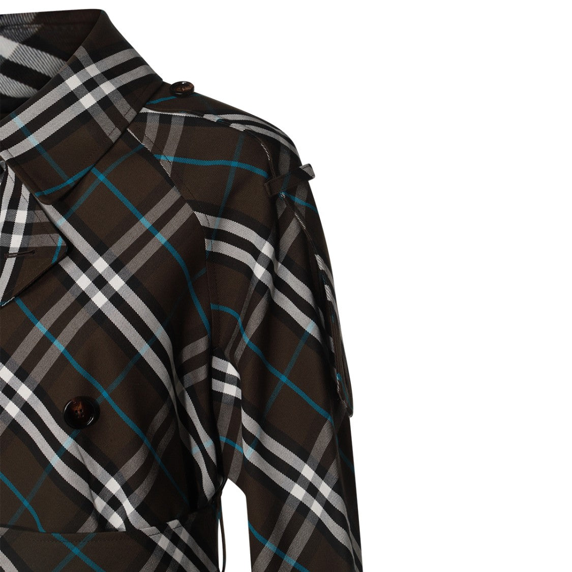 Burberry Multicolor Check Motif Trench Coat