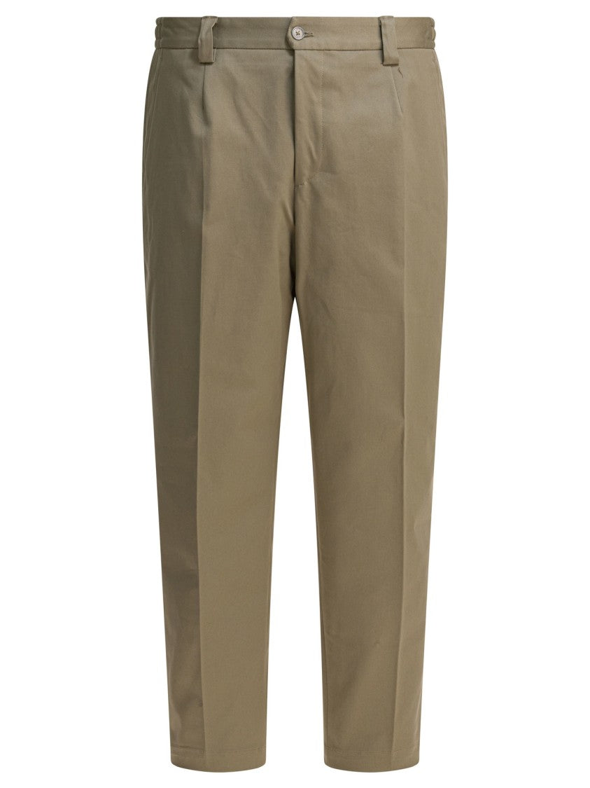 Briglia Beige Tailored Trousers With Flat Front