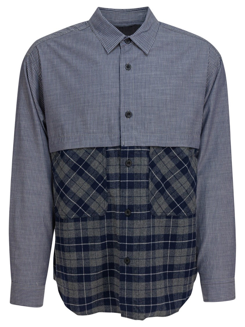 Comme Des Garçons Casual Shirt With Cotton Inserts And Contrasting Patterns