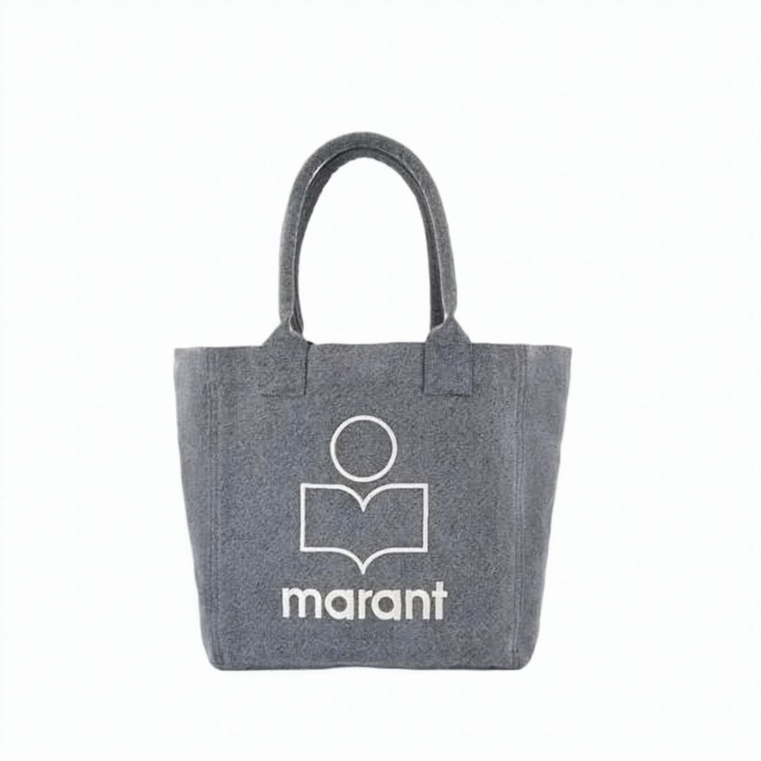 Isabel Marant Medium Cotton Tote Bag With Contrasting Logo Embroidery