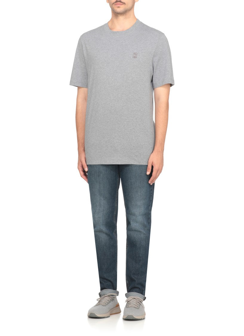 Brunello Cucinelli Cotton T-Shirt With Logo