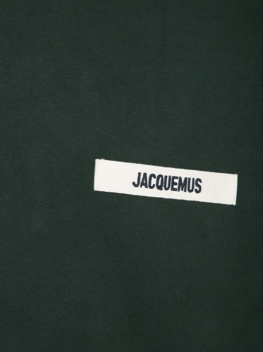 Jacquemus Relaxed Fit Green Hoodie With White Logo