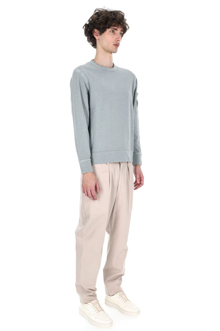 C.P. Company Grey Malfile Cotton Crewneck Sweater