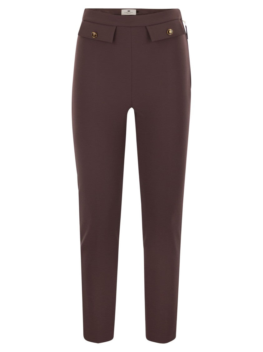 Elisabetta Franchi Double Crepe Trousers