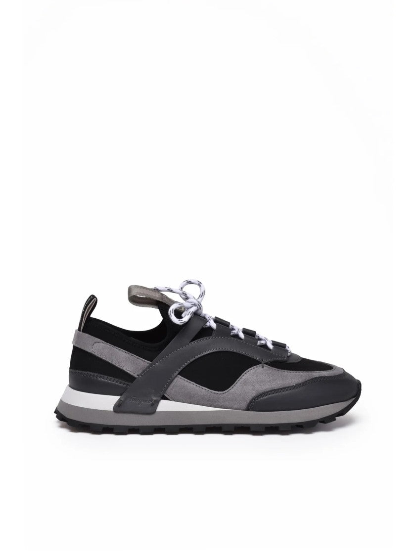 Salvatore Ferragamo Indy Leather/Other Fibers Sneakers - Grey/Black