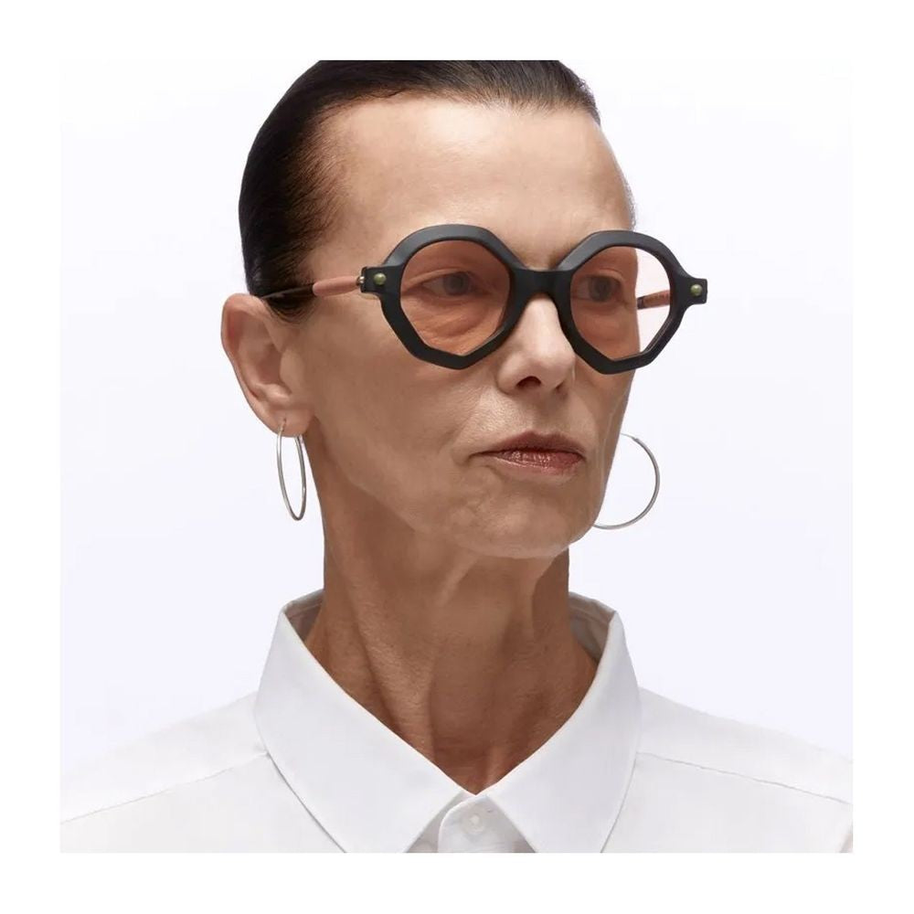 Kuboraum Mask P18 Matte Black Round Faceted Sunglasses