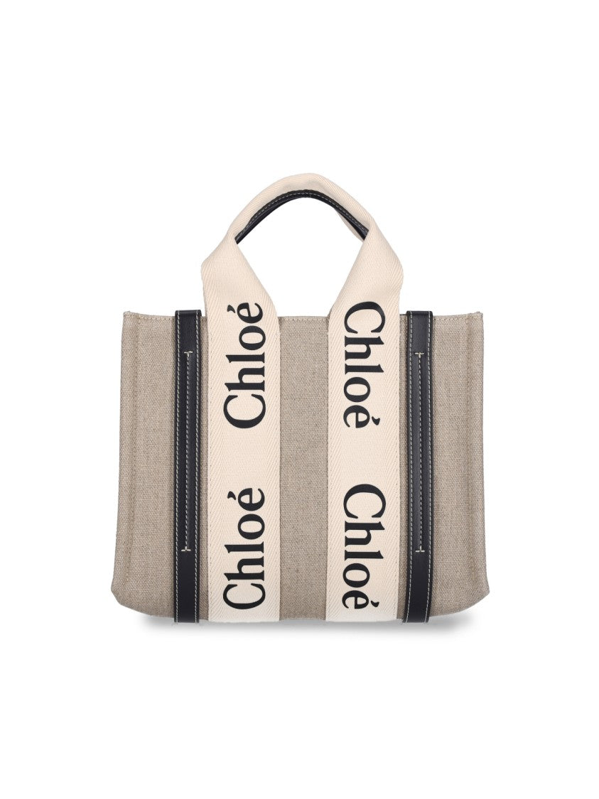 Chloé "Woody" Small Tote Bag – Beige
