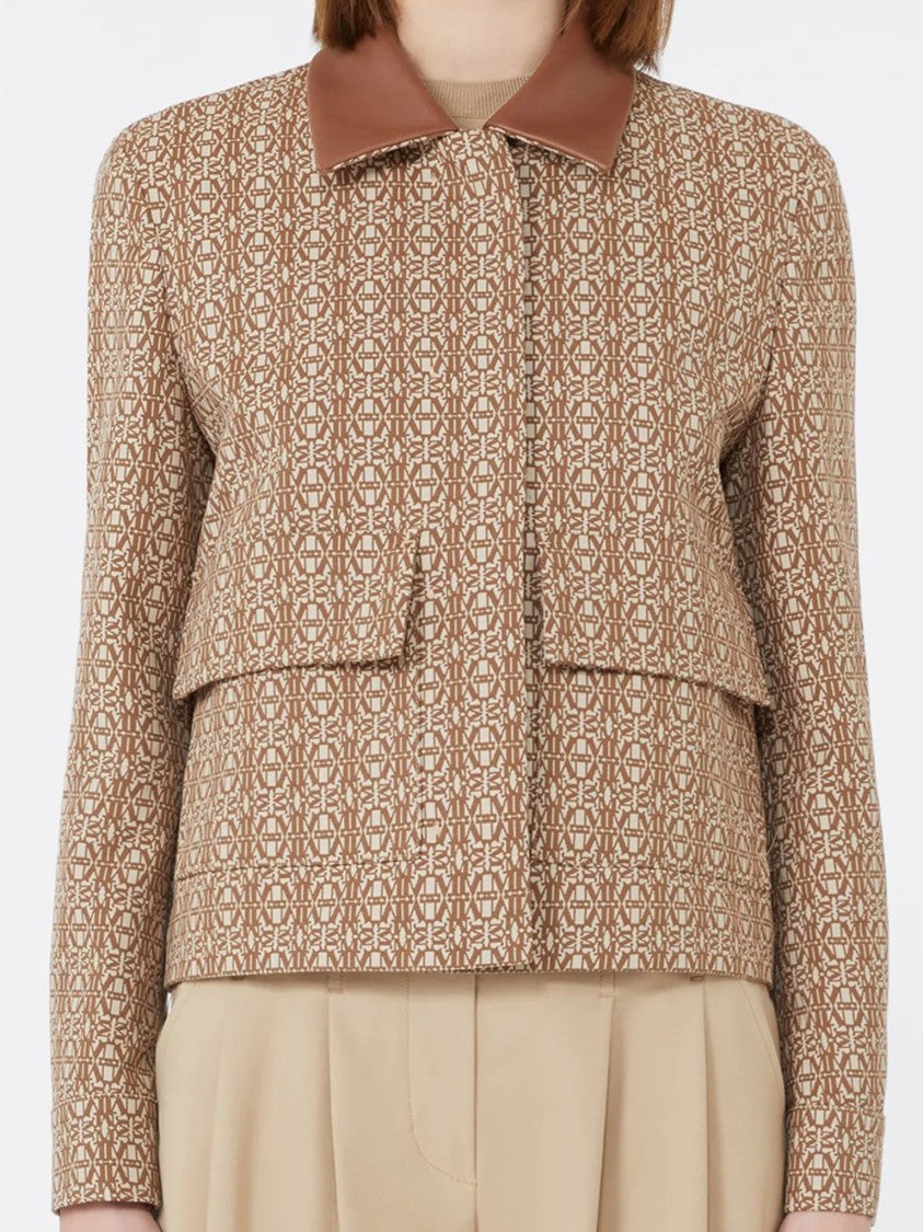Max Mara Cropped Jacket With Geometric Pattern