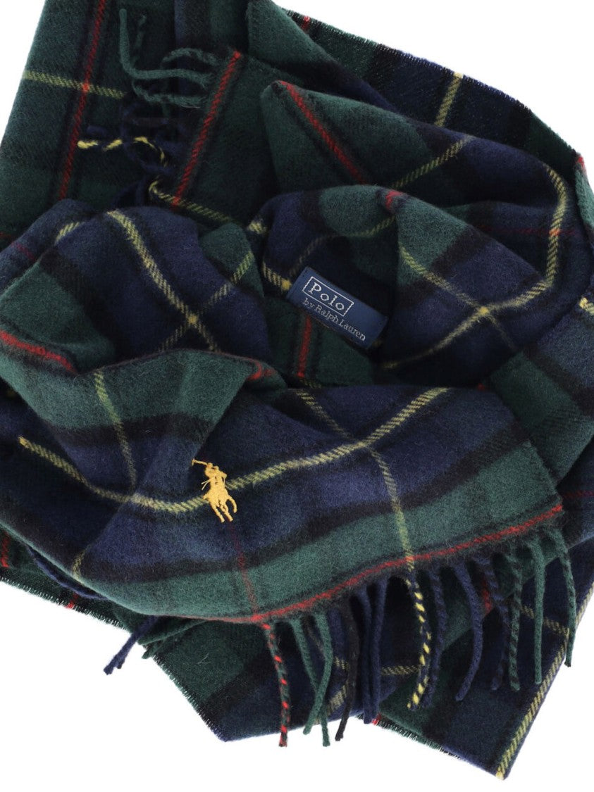 Polo Ralph Lauren Multicolor Plaid Wool Cashmere Scarf