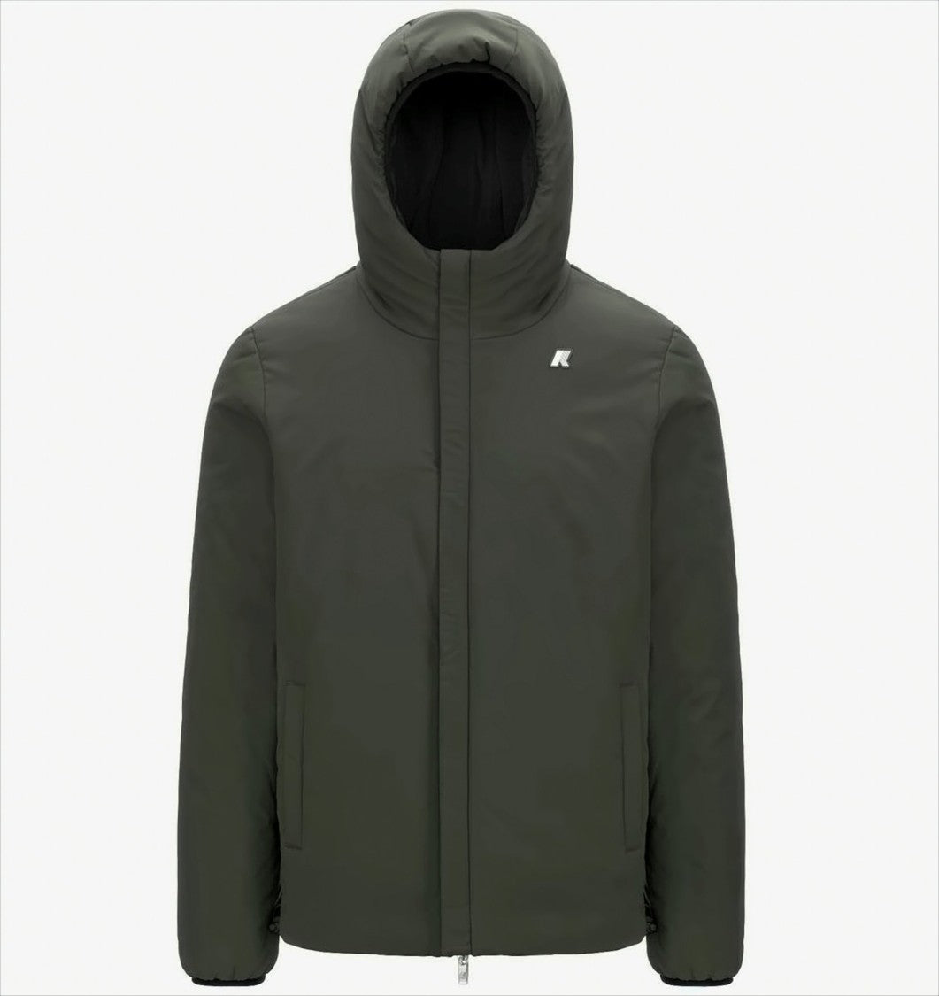 K-Way Reversible Waterproof Casual Jacket With Adjustable Hood