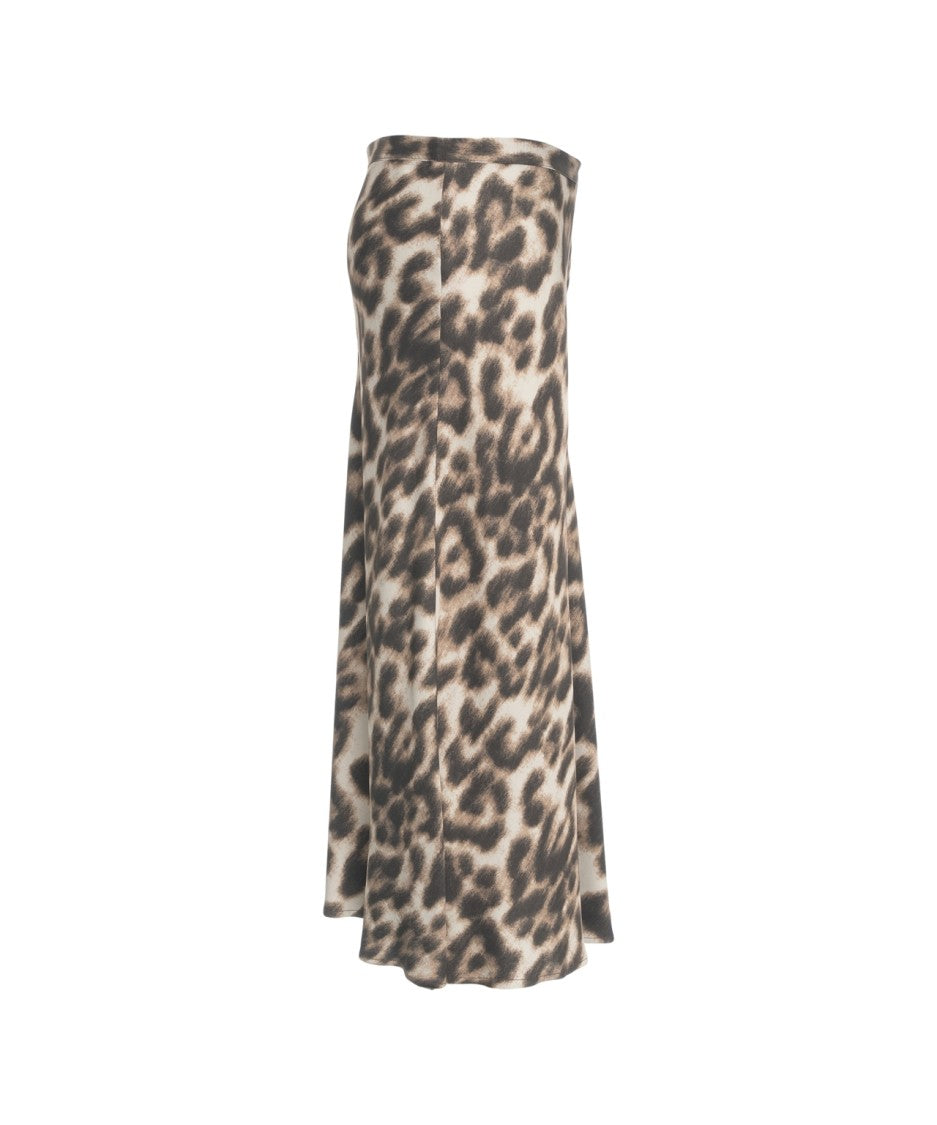 Jucca Midi Skirt With Exotic Animal Print Design