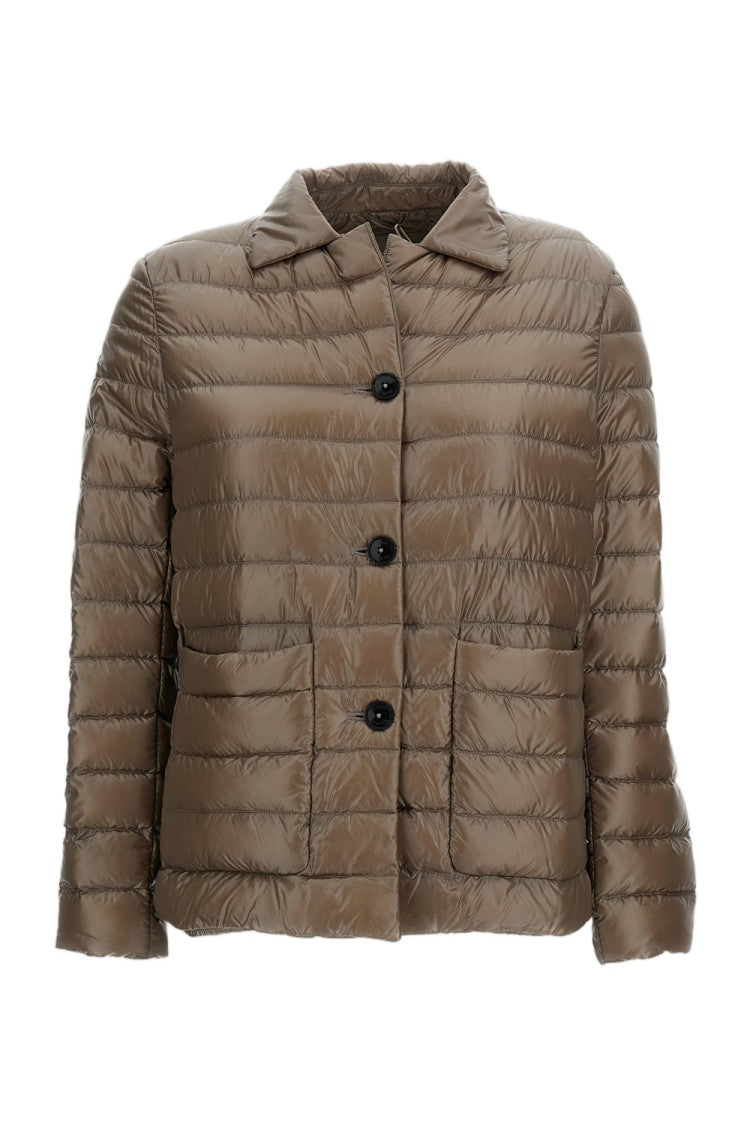 Herno Quilted Down Jacket With Pointed Collar And Cropped Silhouette