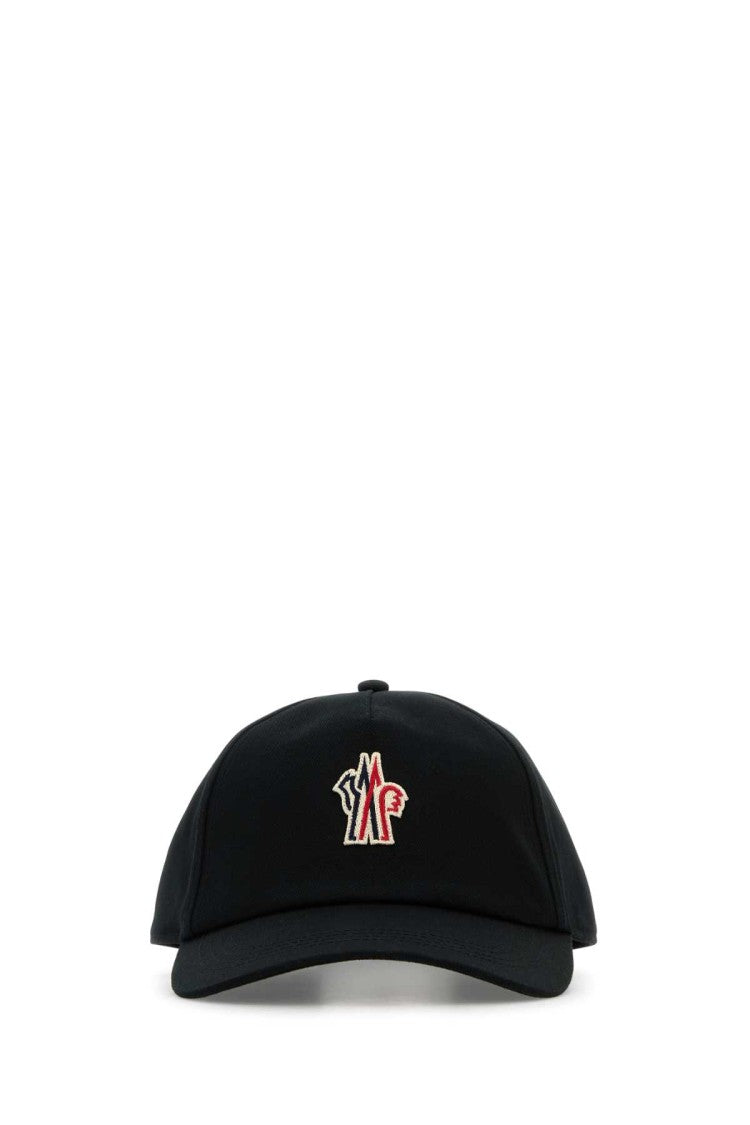 Moncler Grenoble Black Cotton Baseball Cap