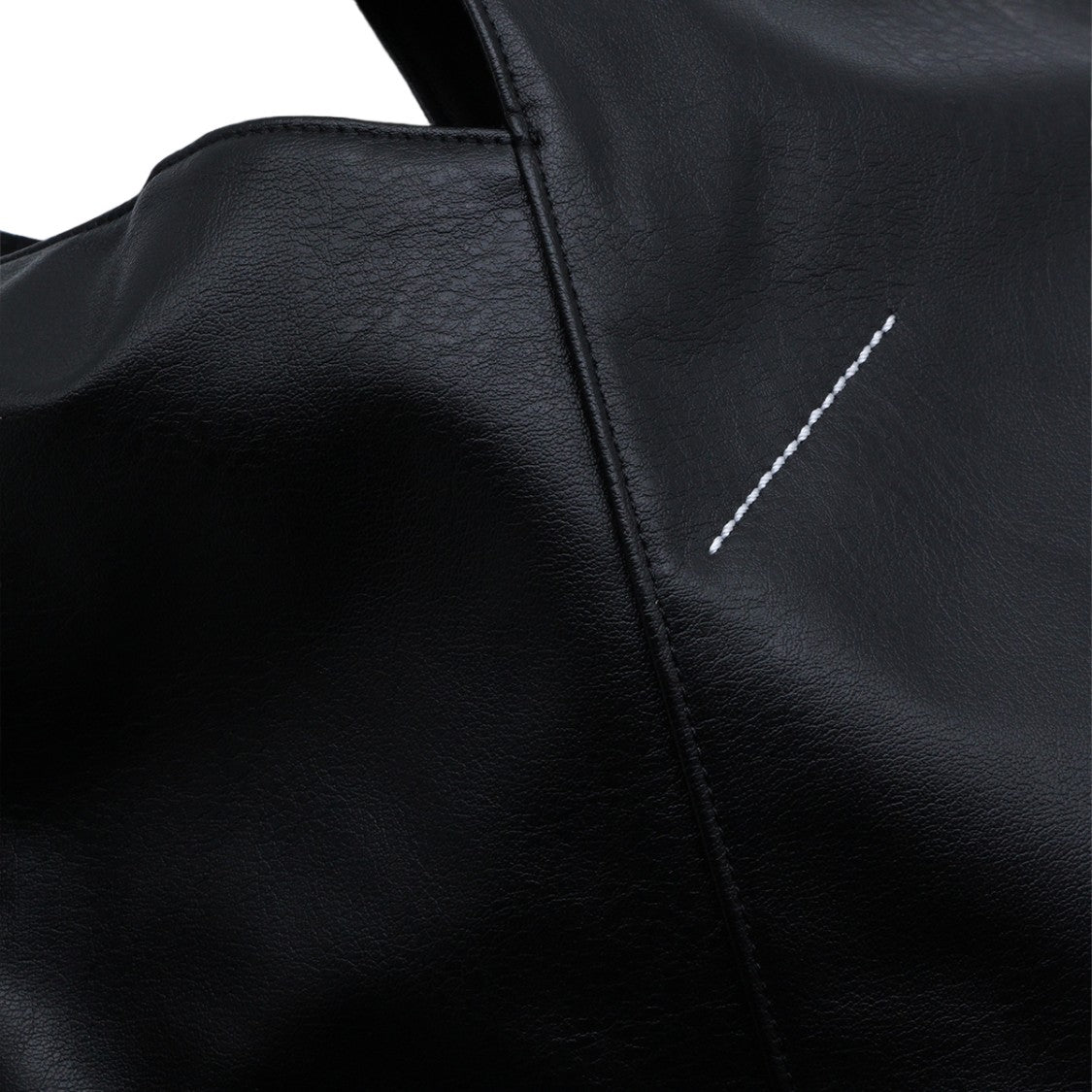 Mm6 By Maison Margiela Structured Black Leather Bag With Clean Lines