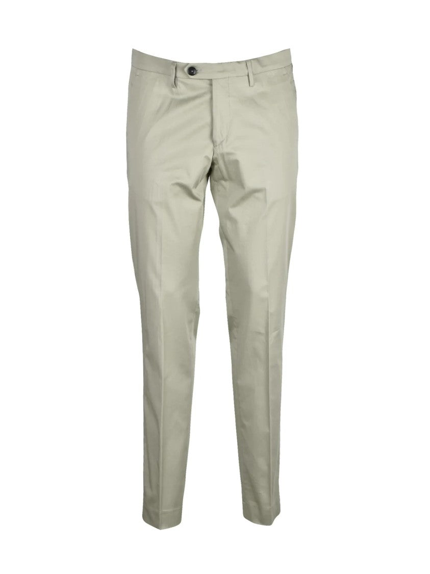 Michael Coal Stretch Trousers - Sage Green