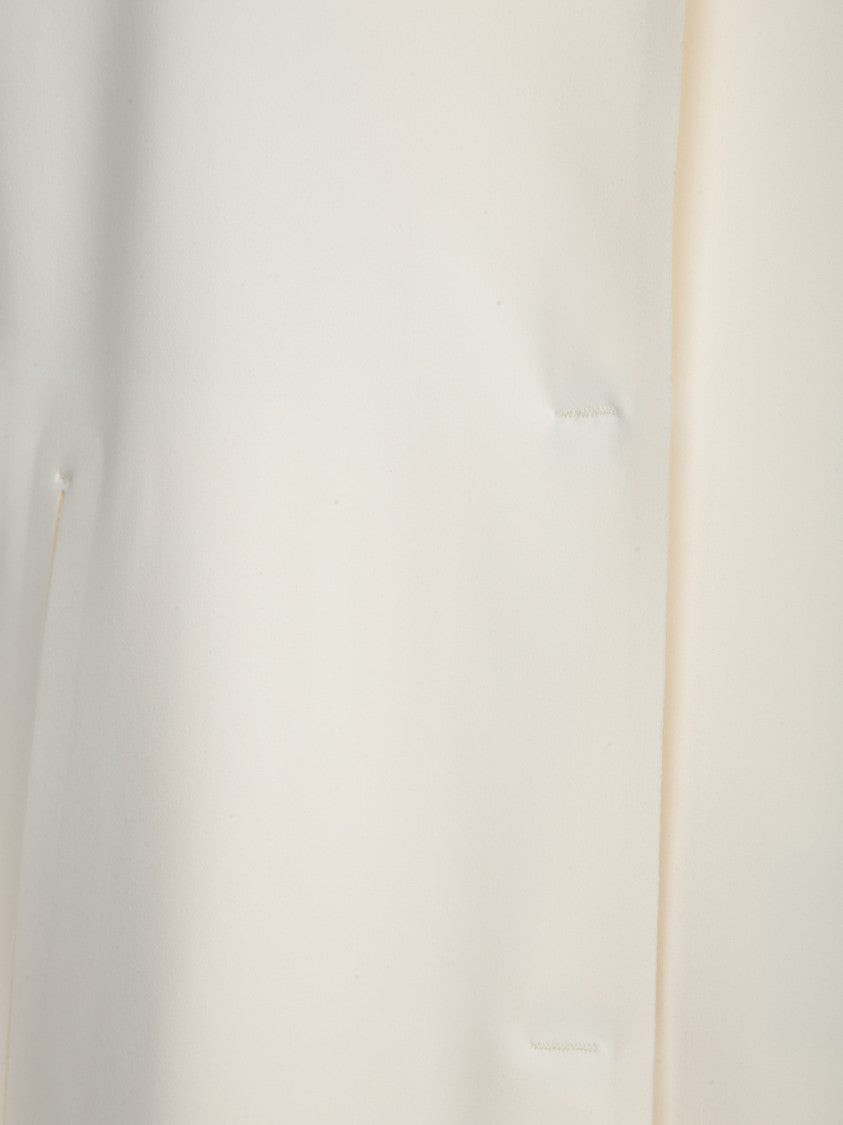 Herno Ivory Outerwear Coat With Classic Collar