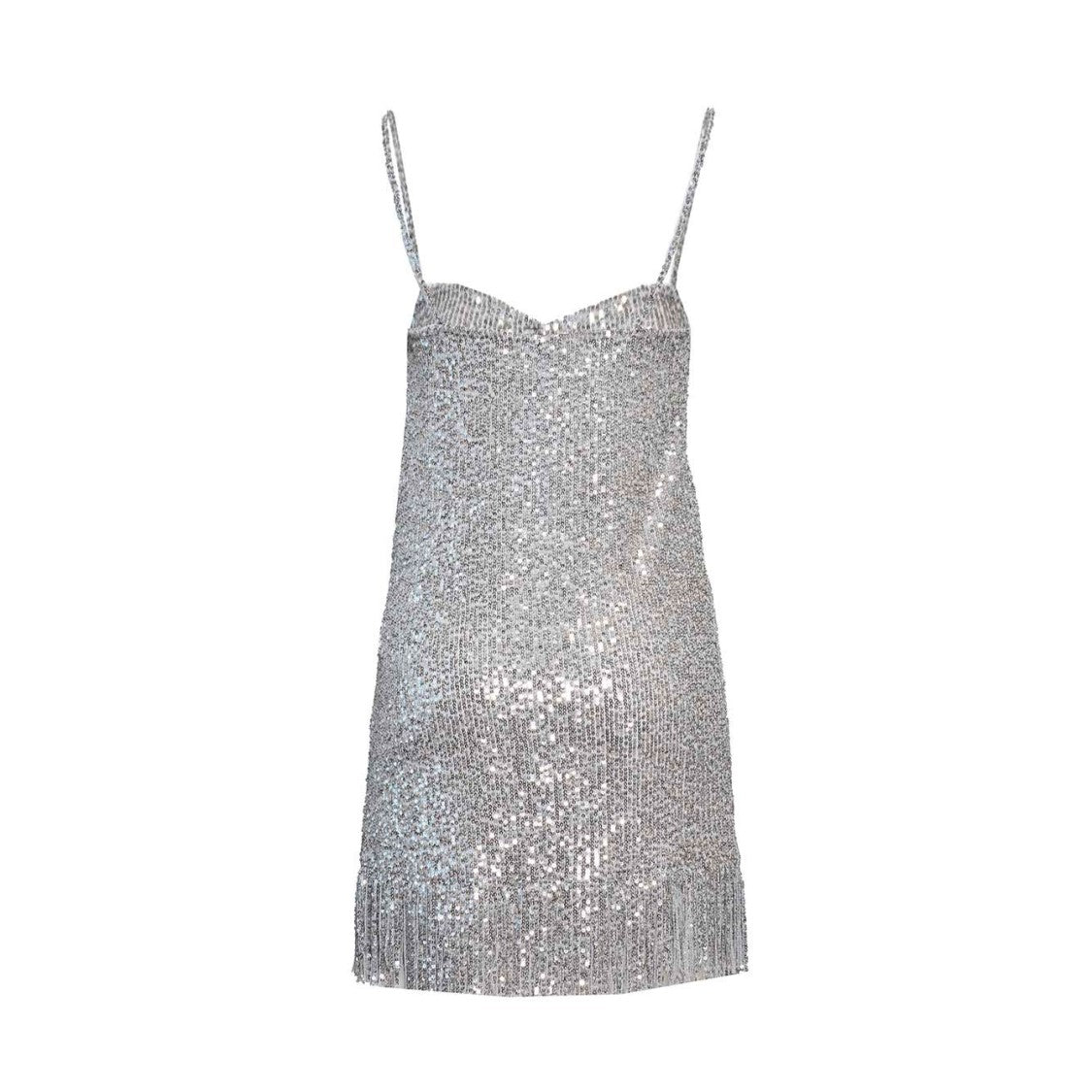 Ermanno Scervino Short Slip Dress With Sequined Mesh