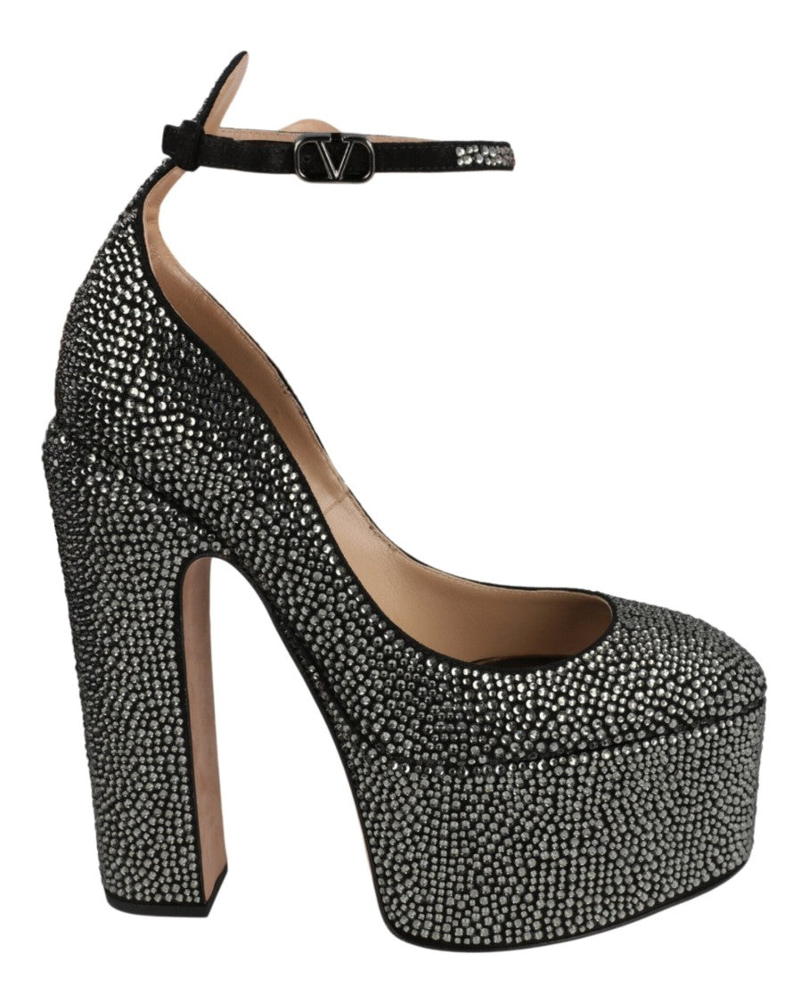 Valentino Tan-Go Crystal Embellished Platform Pumps
