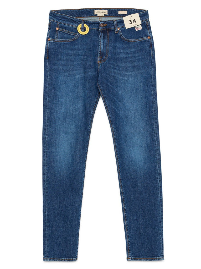 Roy Roger's Logo Patch Straight-Leg Jeans