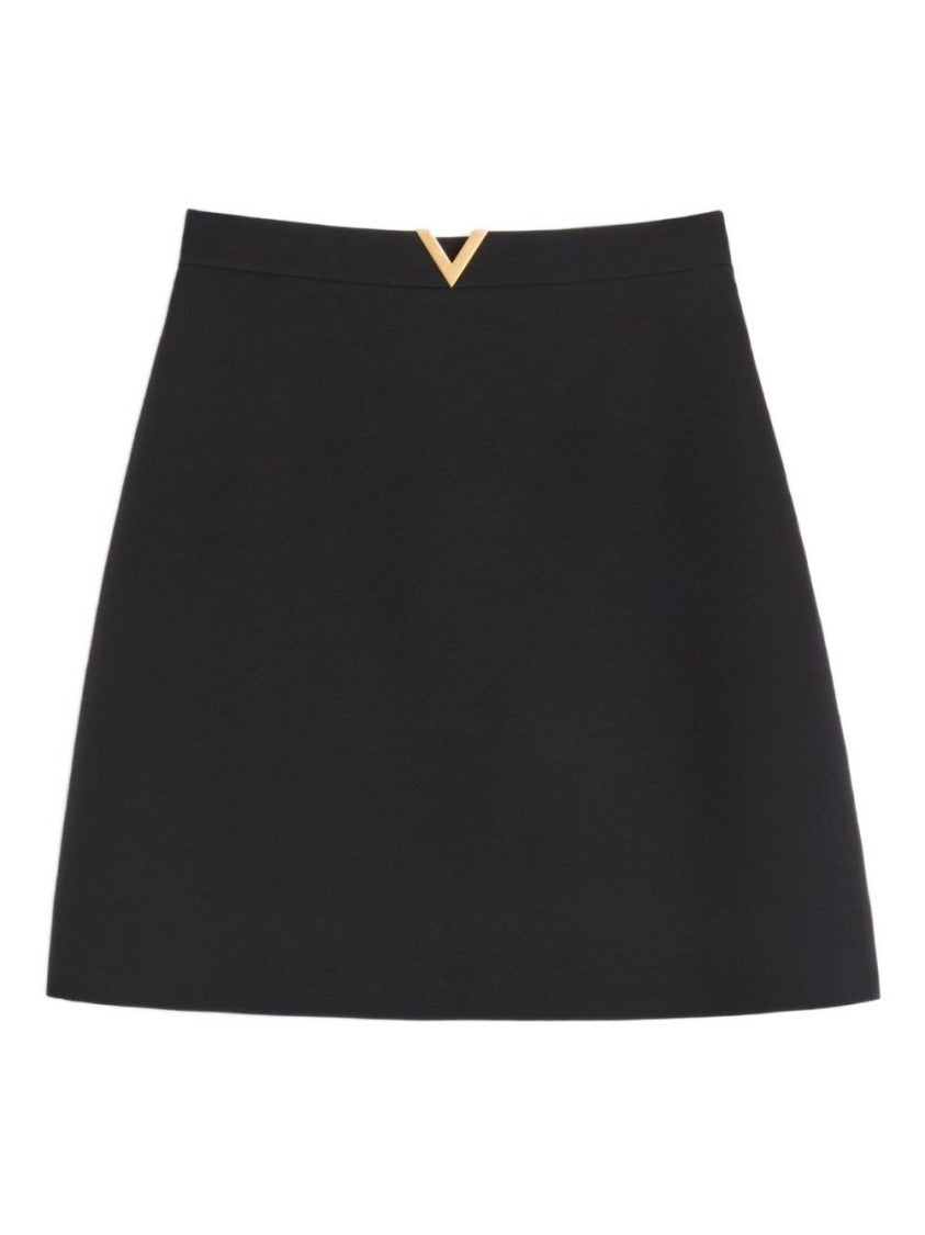 Valentino Garavani Mini Skirt With Gold-Tone Accent