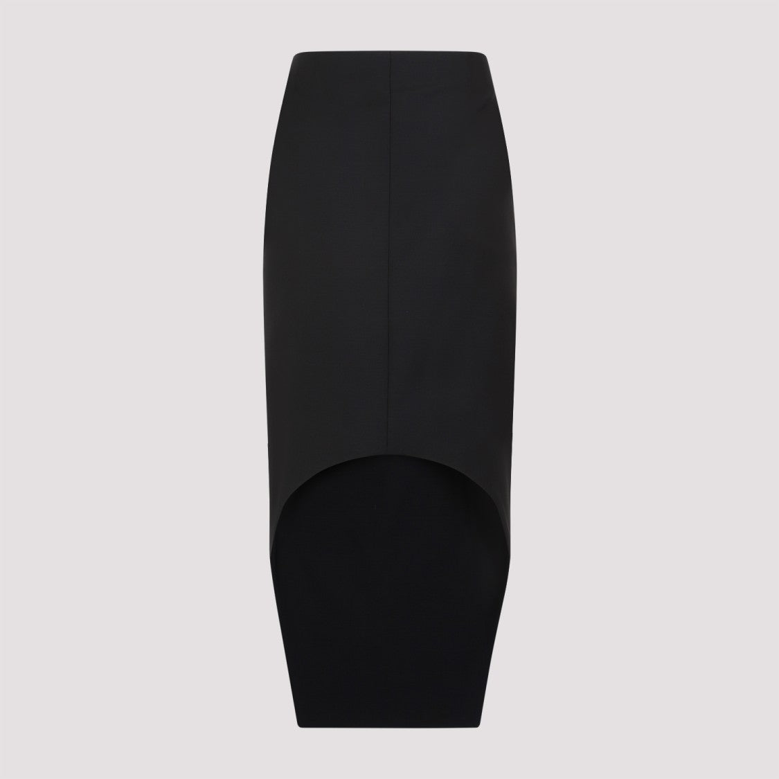 Givenchy Black Wool Front Kick Skirt