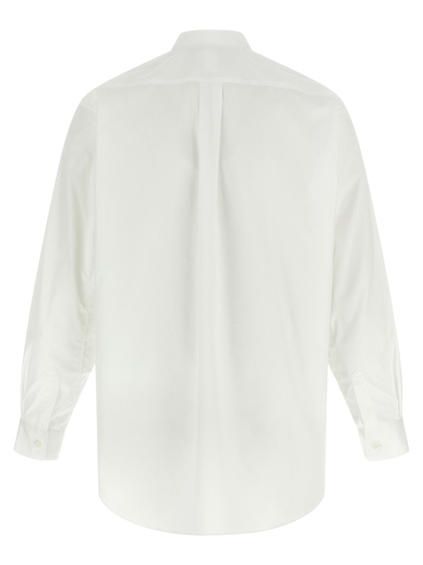 Comme Des Garçons Patterned Cotton Poplin Shirt With Contrast Details