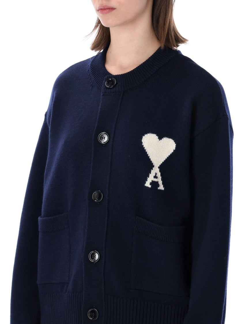 Ami Paris Ami De Coeur Cardigan Sweater