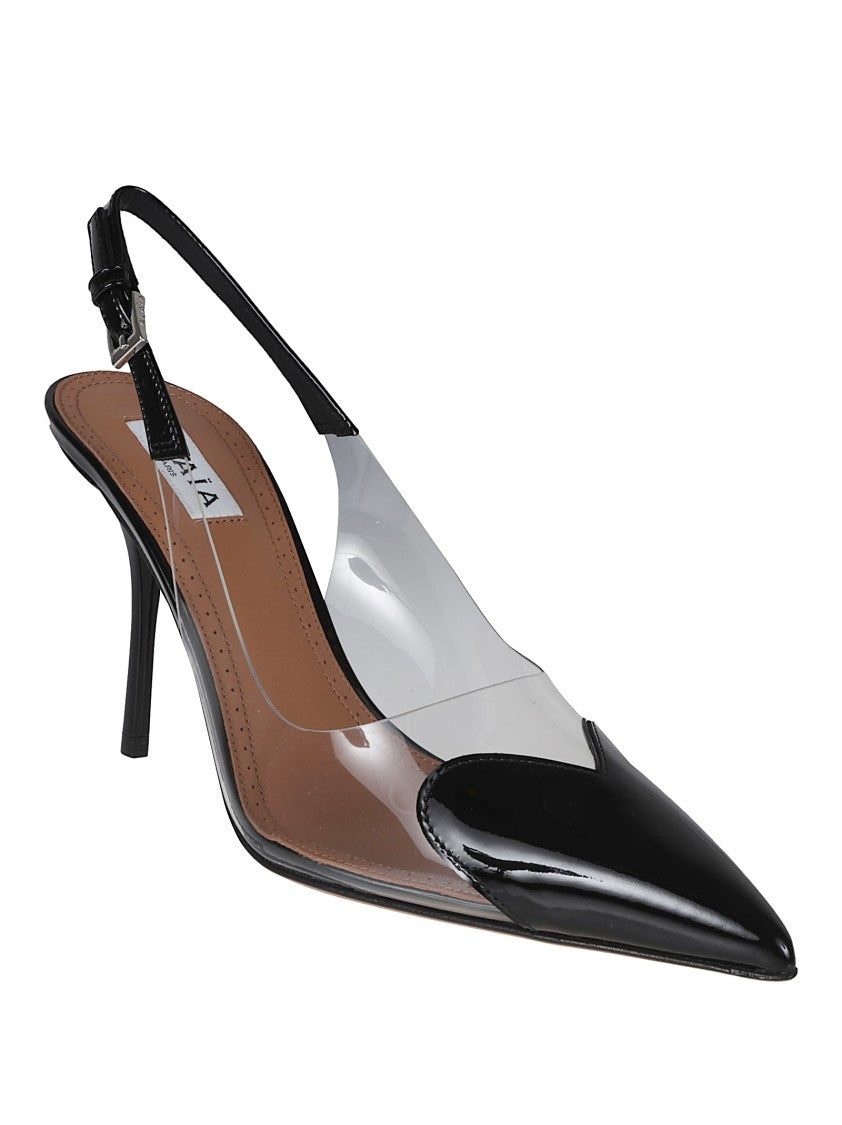Alaïa Heart-Cutout Slingback Pumps With Adjustable Buckle