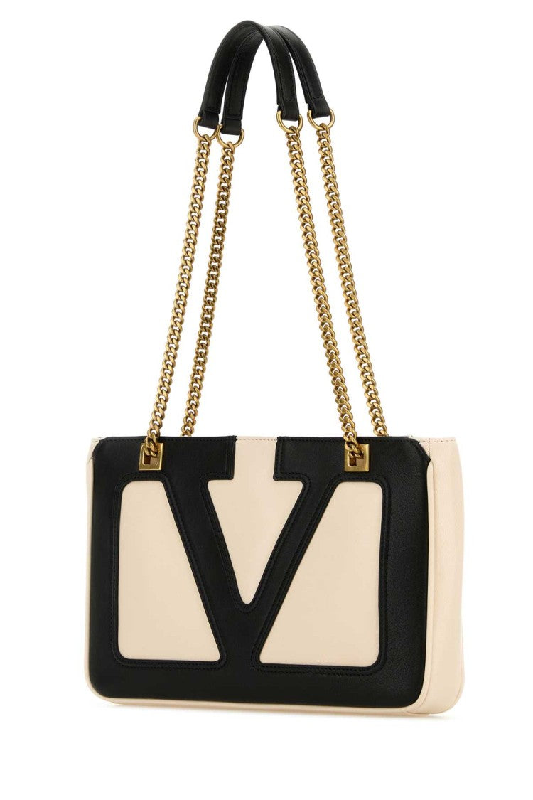 Valentino Garavani Ivory Nappa Leather Small Viva Superstar Shoulder Bag