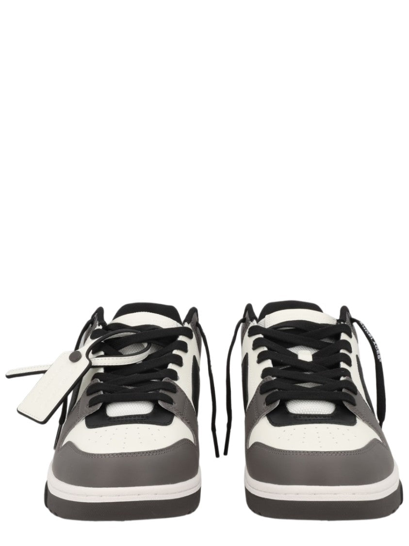 Off-White Out Of Office Monochrome Overlays Tag Leather Sneakers
