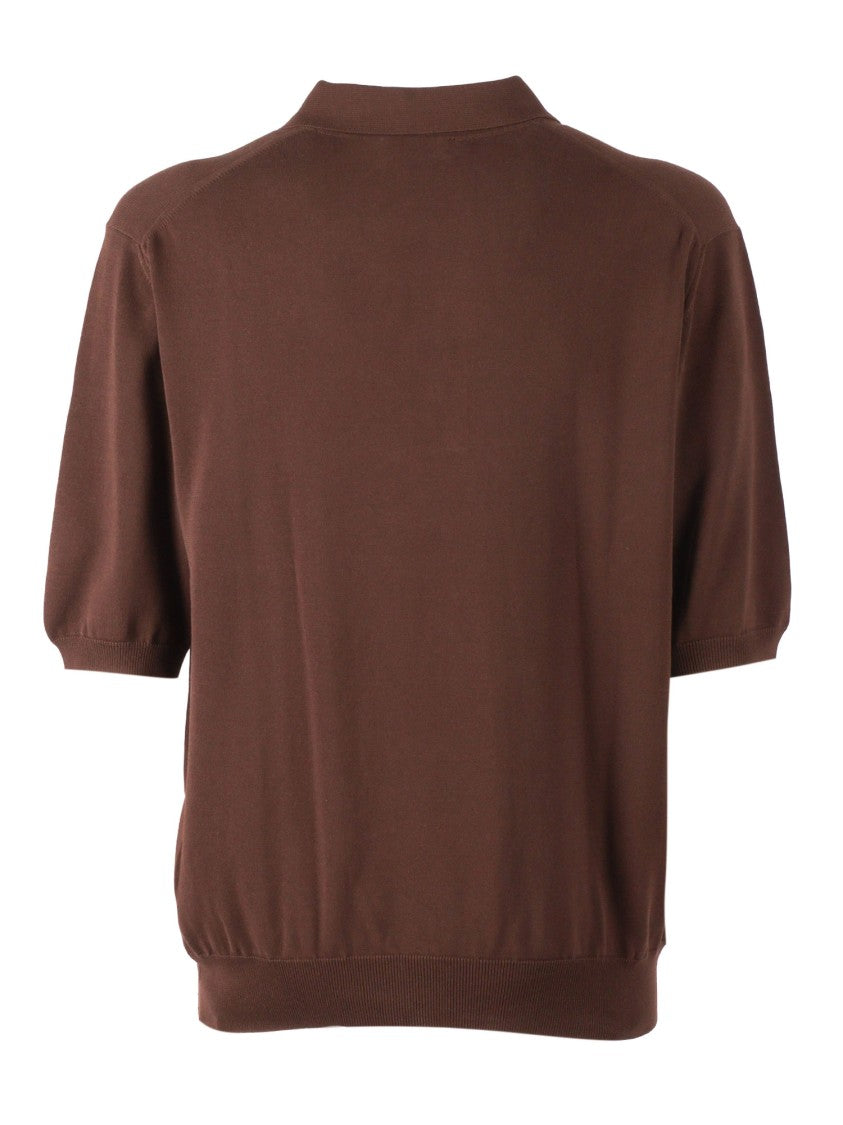 Slowear Zanone Ribbed Cotton Polo Shirt
