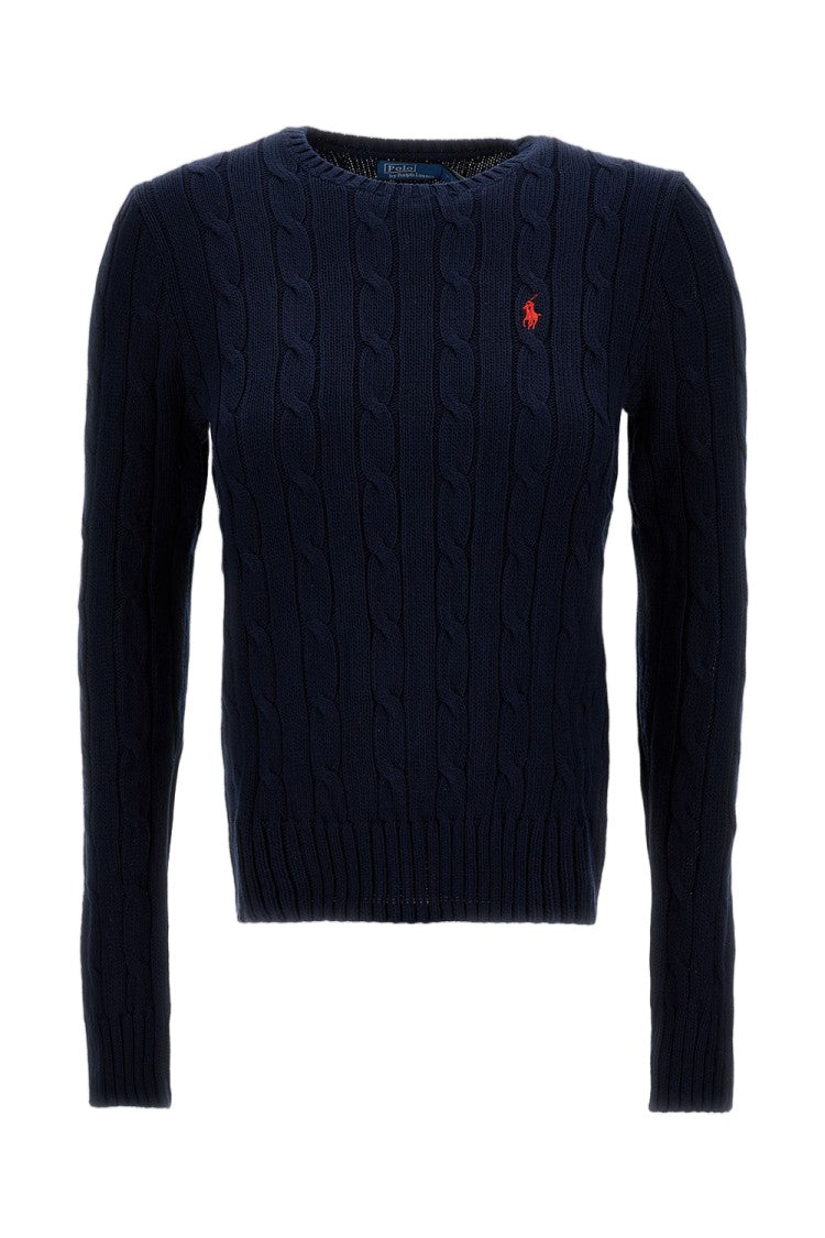 Polo Ralph Lauren Cable-Knit Cotton Pullover With Embroidered Logo