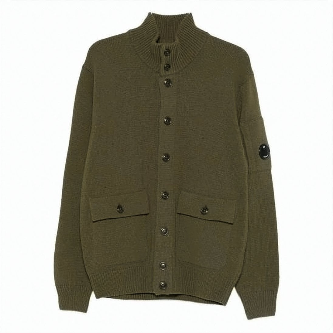C.P. Company High Ribbed Collar Cardigan