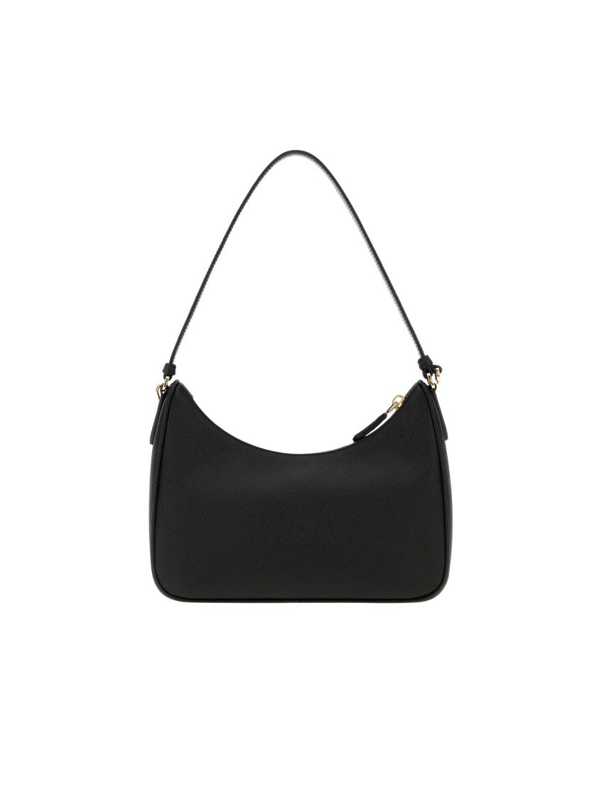 Prada Curved Silhouette Mini Bag With Triangular Logo Plaque
