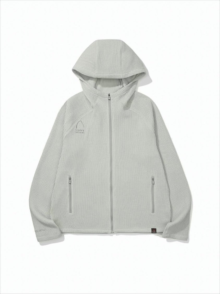 Sierra Designs Lightweight Hooded Jacket With Ribbed Texture