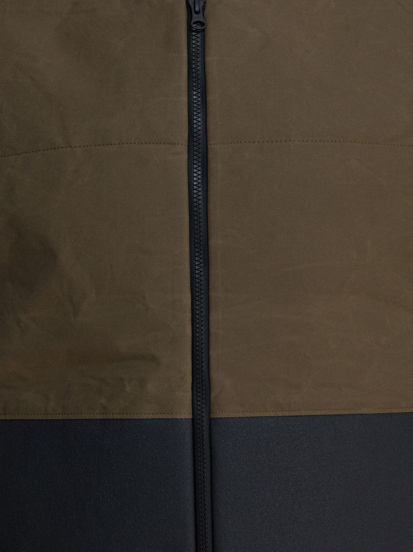 Gr10k Padded Color-Blocked Sleeveless Jacket With Modern Fit