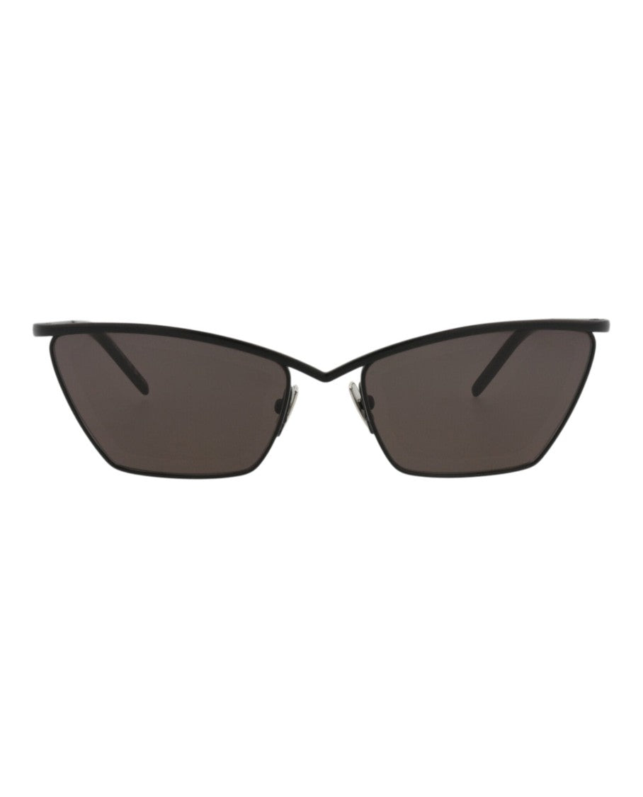 Saint Laurent Cat Eye-Frame Metal Sunglasses With Adjustable Nose Pads